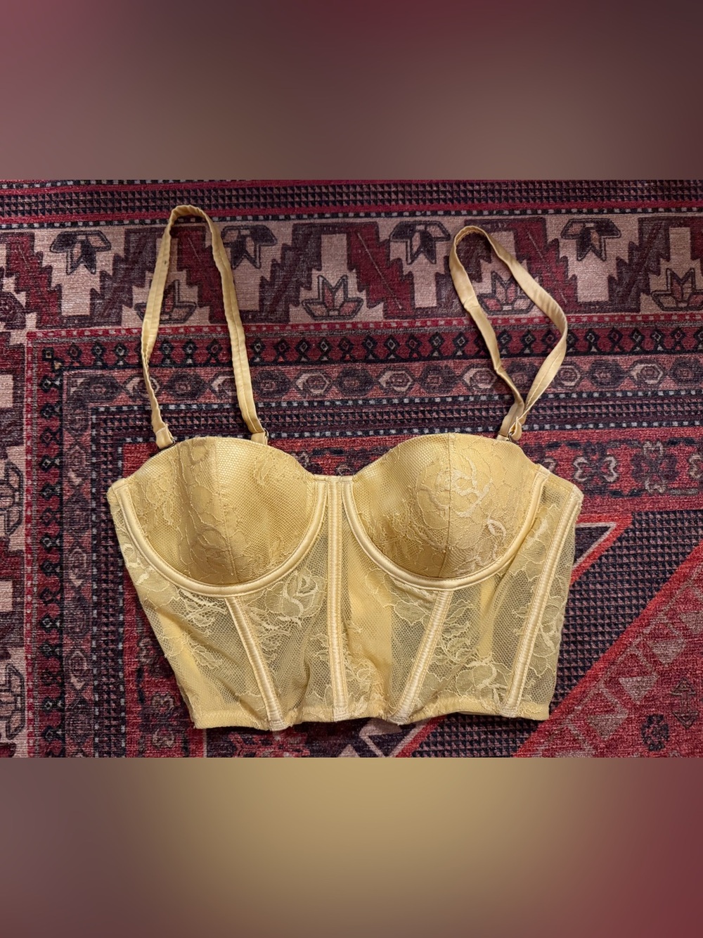 Fleur du Mal Bustier Bra in Daffodil yellow